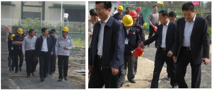 姜堰区委书记李伟一行莅临我司笔电新质料项目基地现场 - 五行科技股份有限公司
